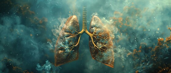 The resilience of the human lungs - obrazy, fototapety, plakaty