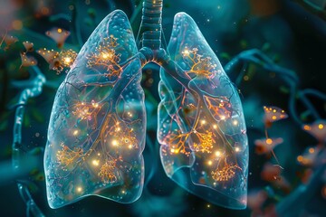 The mesmerizing complexity of the lungs - obrazy, fototapety, plakaty
