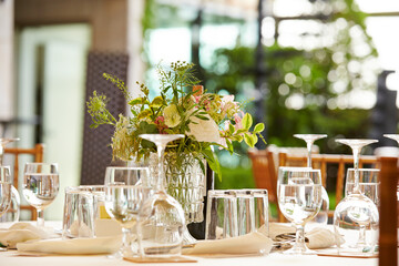 champagne glasses on a table	