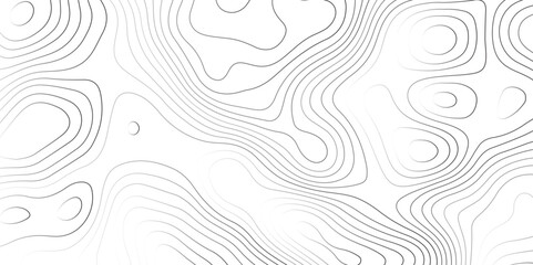 Topographic map curves geographic line map pattern .panorama view gray color wave curve lines .geographic mountain relief abstract grid .the concept map of a conditional geography map background . - obrazy, fototapety, plakaty
