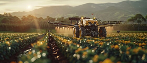Agricultural technology concept art for sustainable farming practices - obrazy, fototapety, plakaty