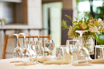 champagne glasses on a table
