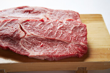 raw meat on a cutting board