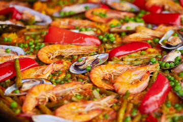 A dish of rice, meat, seafood, etc. stir-fried together in a frying pan	