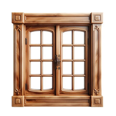 Obraz premium wooden window isolated on white
