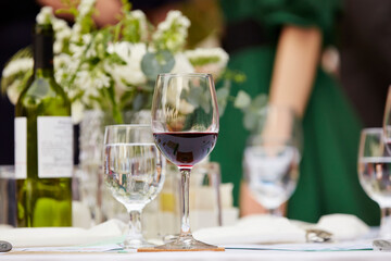 champagne glasses on a table