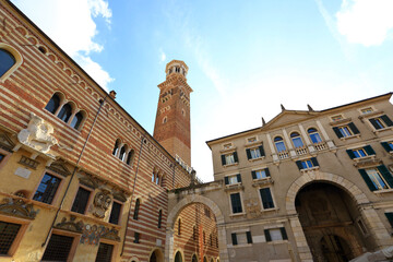 Old buildings in Verona, famous travel destination in Italy