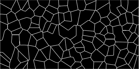 Obraz premium Black broken quartz stained glass design.Seamless pattern vintage vector background.Geometric retro tiles design.
