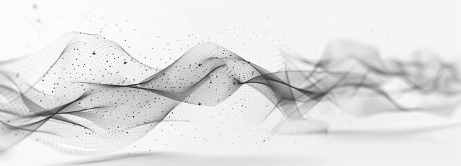 Abstract background with polygonal wireframe and mesh, big data technology concept