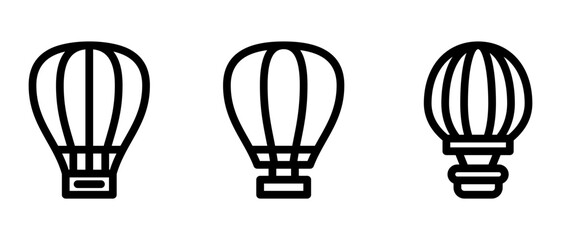 air balloon icon or logo isolated sign symbol vector illustration - high quality black style vector icons