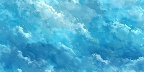 Abstract blue watercolor, blue teal watercolor paint, banner