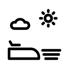 beach icon or logo isolated sign symbol vector illustration - high quality black style vector icons