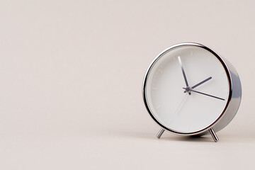 Time hand shows standing time. High quality studio photo of a clock. The concept of time and the...