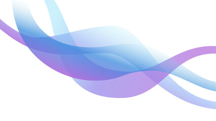 Wavy banner. Violet and blue waves on white background. - 780397184