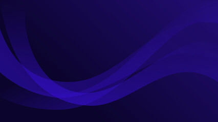 Wavy banner. Blue waves on dark navy background - 780397186