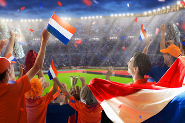 Netherlands football team supporter on stadium. - 780397707