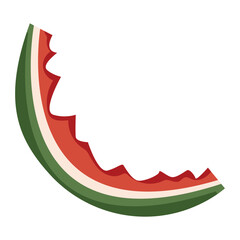 Obraz premium organic waste, namely the peel from an uneaten piece of watermelon for posters, banners or packaging