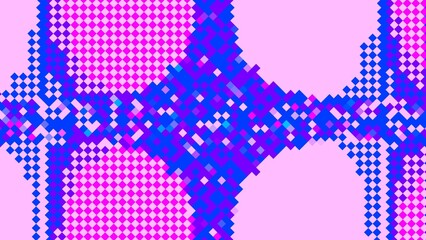 Abstract background random arrangement of pink and blue rhombus patterns
