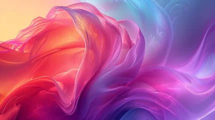 Foto op Canvas a dark coloured wavey shaped fractal design desktop wallpaper. © BGSTUDIOX