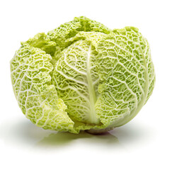 Fototapeta premium Green, kale and vegetable in studio and natural for diet, nutrition and wellness for vegan. Raw cabbage or produce and healthy for salad or food, fresh with vitamins and leaves for eating with color