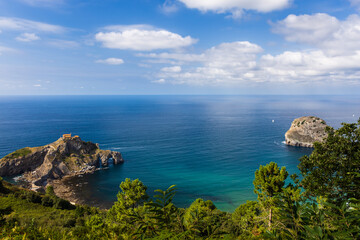 Obraz premium View of the island of San Juan de Gaztelugatxe. Basque Country, Biscay, Spain.