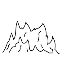  mountain landscape icon, vector best line icon.