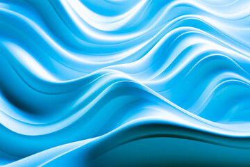 Textured surface of waves of turquoise blue and white stripes