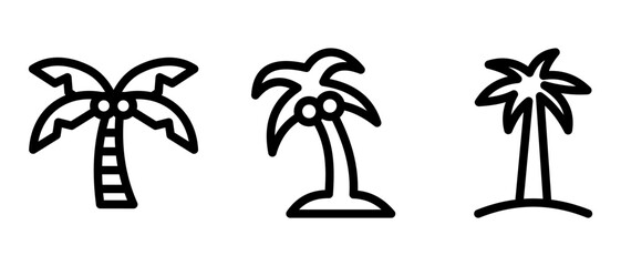 coconut tree icon or logo isolated sign symbol vector illustration - high quality black style vector icons