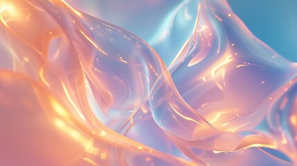 Obraz premium Extreme minimal wavy transparent abstract background. 
