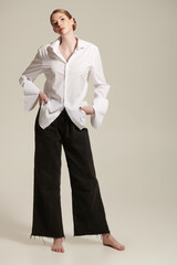 model in shirt and pants - 780404597