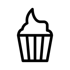 cupcake icon or logo isolated sign symbol vector illustration - high quality black style vector icons