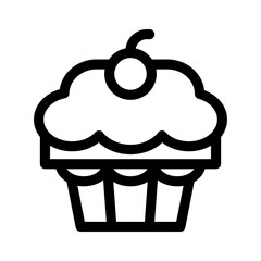 cupcake icon or logo isolated sign symbol vector illustration - high quality black style vector icons
