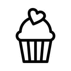 cupcake icon or logo isolated sign symbol vector illustration - high quality black style vector icons