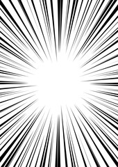 Obraz premium 集中線 縦長 黒 シンプル 背景 フレーム