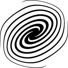 Abstract Spiral Lines Shape Ornament