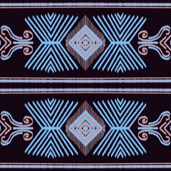 Geometric ethnic floral pixel art embroidery, Aztec style, abstract background design for fabric, clothing, textile, wrapping, decoration, scarf, print, wallpaper, table runner. - 780406137