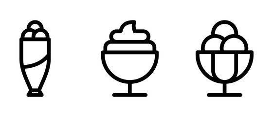 dessert icon or logo isolated sign symbol vector illustration - high quality black style vector icons