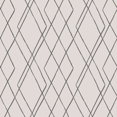 Argyle pattern from brush strokes. Vector diamond background. Seamless ornament - 780407166