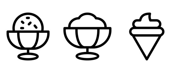 dessert icon or logo isolated sign symbol vector illustration - high quality black style vector icons