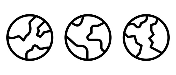 earth icon or logo isolated sign symbol vector illustration - high quality black style vector icons