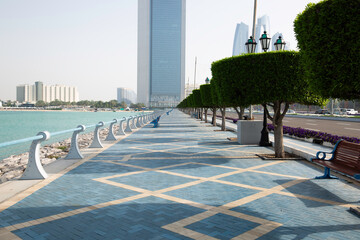 beautiful alley for walking in Abu Dhabi