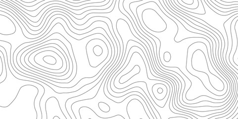 Topographic map curves geographic line map pattern .panorama view black color wave curve lines .geographic mountain relief abstract grid .the concept map of a conditional geography map background . - obrazy, fototapety, plakaty