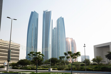 Abu Dhabi, United Arab Emirates. march 18, 2024: View of Abu Dhabi Skyline, United Arab Emirates