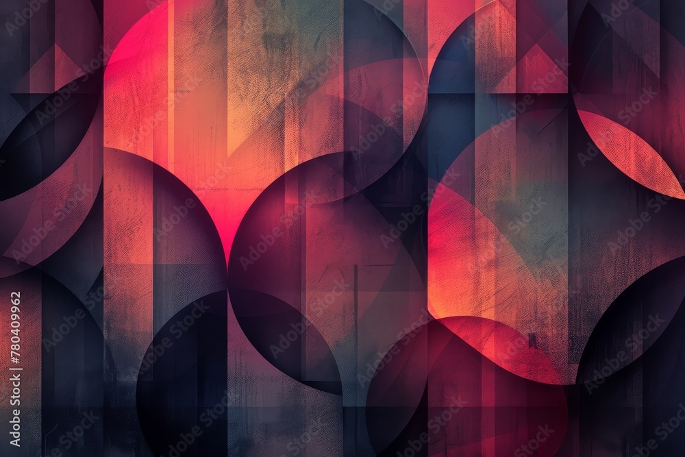 Poster An artistic abstract background with geometric shapes, symbolizing technology