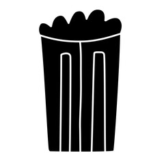 popcorn silhouette icon
