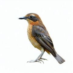 Fototapeta premium Beautiful colored bird with white background. with Generative AI technology 