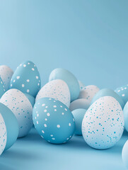 Easter postcard with colored eggs