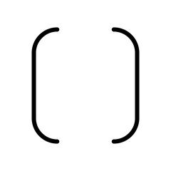 Bracket parenthesis, text brackets, braces, quote, banner icon 