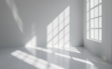 Time background of white room window