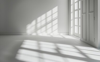 Fototapeta premium Time background of white room window